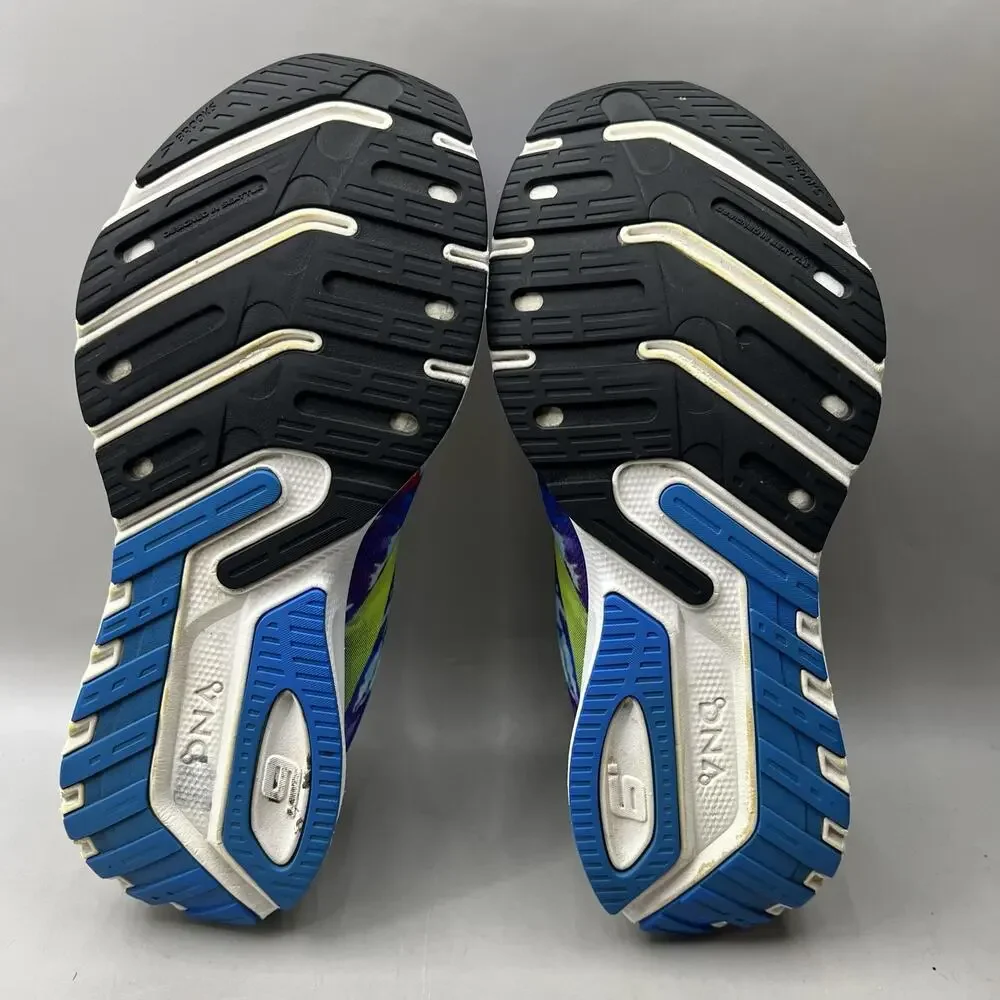 Brooks Launch 9 Running Shoes Women Size 7 B Blue Mesh Tie Dye Comfort Sneakers